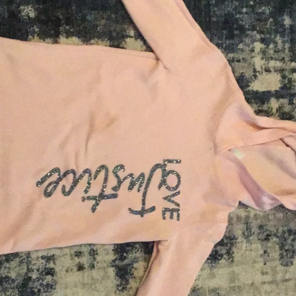 A pink hoodie